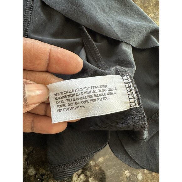 Womens Black Ruffle Skirt Side Slit Elastic Waist Maxi Midi Sz XS Gothic Witchy - Picture 11 of 11